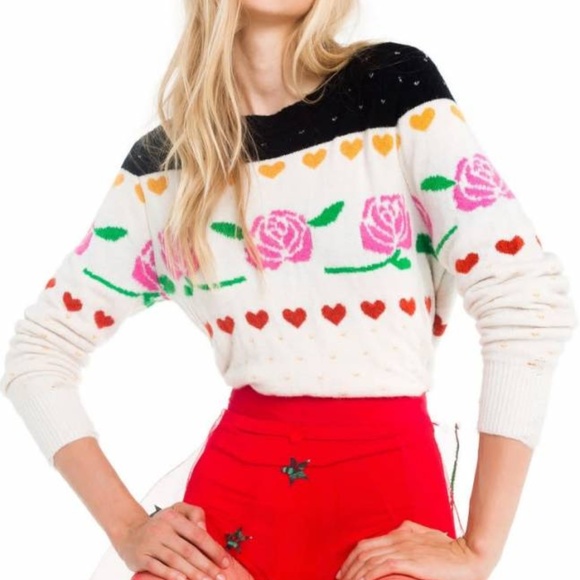 Wildfox Sweaters - NWT Wildfox Rose Fair Isle Shining Sweater